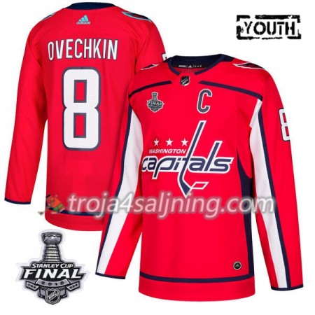 Washington Capitals tröja Alex Ovechkin 8 2018 Stanley Cup Final Patch Adidas Röd Authentic - NHL Tröjor Barn Washington Capitals tröja Alex Ovechkin 8 2018 Stanley Cup Final Patch Adidas Röd Authentic - NHL Tröjor Barn